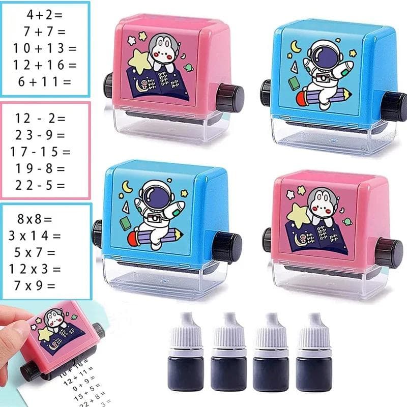 MATH NUMBER ROLLING STAMP